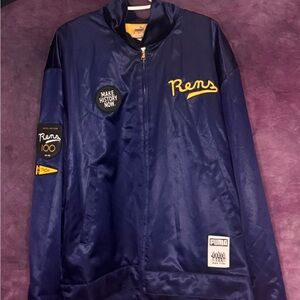 Puma Rens 100 // Black Fins HarlemxNY Satin Jacket